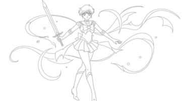 Sailor moon coloring pages vector