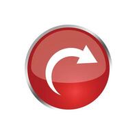 A red circular button with an arrow pointing to the right vector
