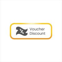 Voucher discount icon vector