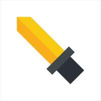A yellow and black knife icon on a white background vector