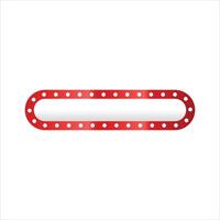A red and white polka dot sign with a white background vector