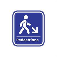 Pedestrians sign with arrow pointing to the right vector