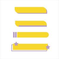 A yellow and purple banner with a star on it vector