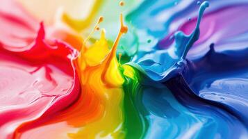 A colorful liquid is splashed on a surface photo