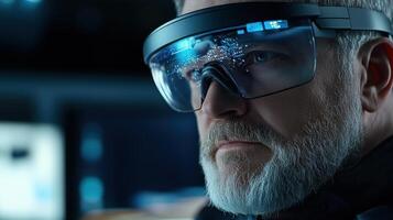 A man wearing glasses and a beard photo
