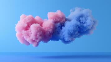 nubes de rosado y azul fumar en un azul antecedentes foto