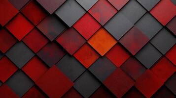 A red and black background with squares photo