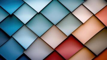 A colorful pattern of squares is displayed in a variety of colors photo