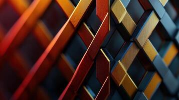 A colorful geometric pattern on a black background photo