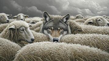 Wolf in sheep's clothing by james kennedy photo