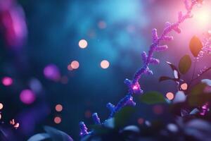 A vibrant, abstract representation of molecular structures in nature. photo