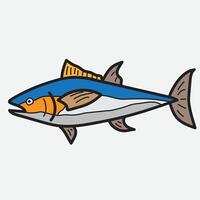 Cartoon Blue fin tuna Fish Illustration vector