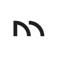 Logo letter M unique design simple with blank background vector