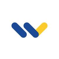 Logo letter W unique design with blank background vector