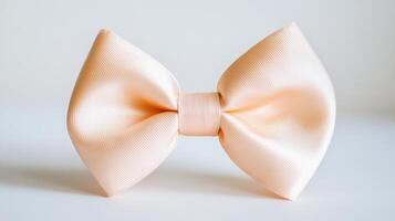 Peach Satin Ribbon Bow Decorative Accessory photo