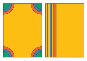 Illustration design template retro with outline unique design vector