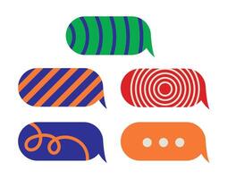 Illustration set element bubble chat bauhaus unique design vector
