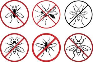 No Insects Allowed Illustration for Safe Spaces vector