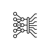 deep learning artificial intellgence icon vector