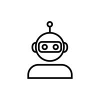 AI bot assistant icon vector