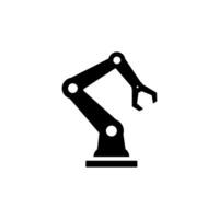 Robot arm flat icon design vector