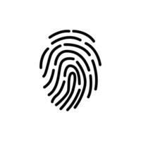 fingerprint security icon vector