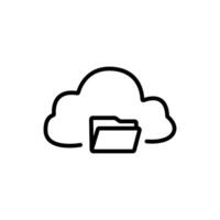 Data storage outline icon vector
