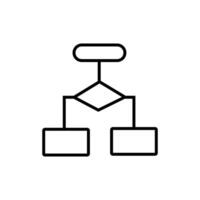 Algorithm flow outline icon vector