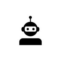 AI bot assistant flat icon design vector