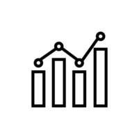 Big data analystics outline icon vector
