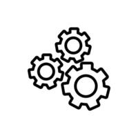 Robotic gear icon on white background vector