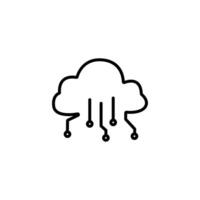 Cloud computing icon vector