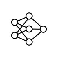Neural network ai icon vector