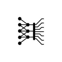 Deep learning flat icon design vector