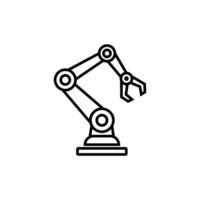 Robot arm outline icon vector