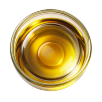 Olive Oil in a Clear Glass Bowl On Transparent Background png