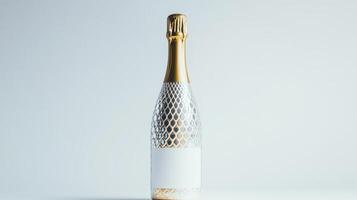 Elegant Silver And Gold Champagne Bottle Mockup photo