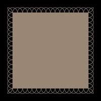 Decorative rectangular gold frame for design with a abstract geometrical ornament. Square frame. Decorative border For printing of Greeting cards, invitations, engraving, embroider, laser cutting. vector