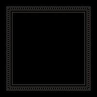 Decorative gold Square frame with abstract pattern on a black background. Template for laser cutting, printing postcards, invitations, books, for textiles, engraving, wooden furniture, forging. vector