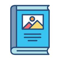 Minimalist Book Icon for Education and Library vector