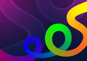 Wavy shape with colorful background. Wave shape gradient concept. Design for fluid curve connect telecoms internet online illustration. vector