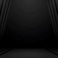 sleek black abstract background with vertical lines and minimalist 3d effect for modern design photo