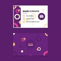 Name Card Design with Abstract Circular Graphic Theme vector