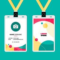 ID Card Design with Abstract Geometric Circle Composition vector