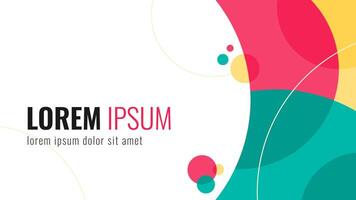 Abstract Geometric Circular Background with Colorful Theme vector