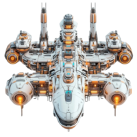 Awesome Sci-Fi Spaceship on Transparent Background png