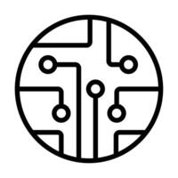 Circuit board, technology outline icon . For your web site design, logo, app, UI. illustration vector