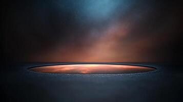 A mesmerizing cosmic landscape with a glowing portal at the center, surrounded by ethereal colors photo