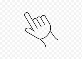 Hand Pointing Cursor Icon vector