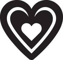 silhouette heart on white background vector